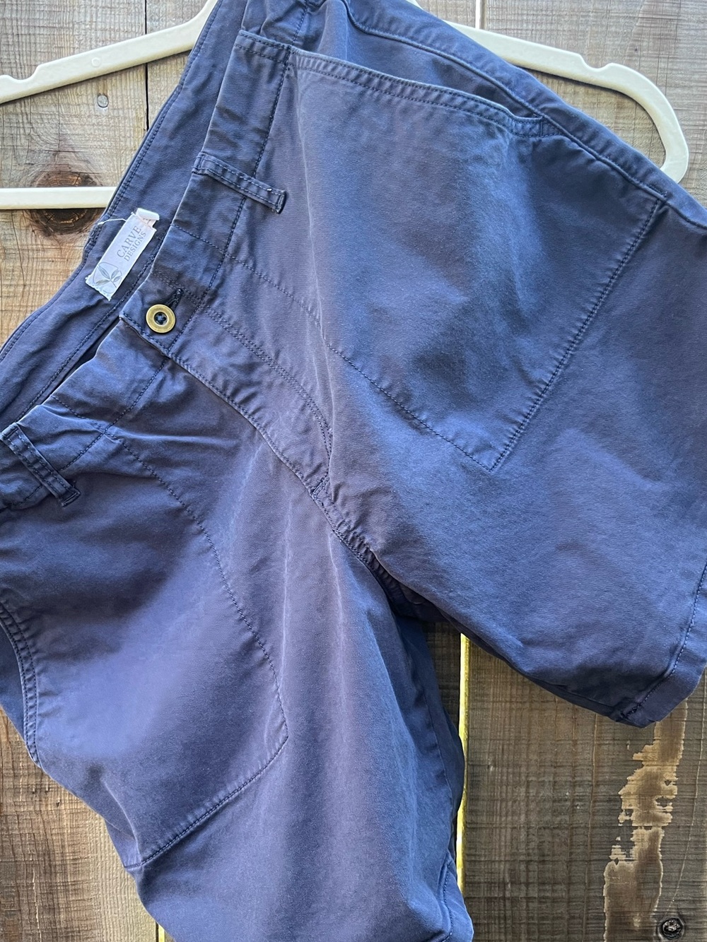 Carve Designs Kingston Short Blue Cotton Tencel Women's Sz 10 Midrise